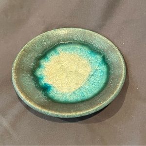 Geode pottery jewelry artsy trinket dish